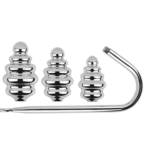 8826 Ribbed Hook Anal Screw-in GreatBenefit Set 0111